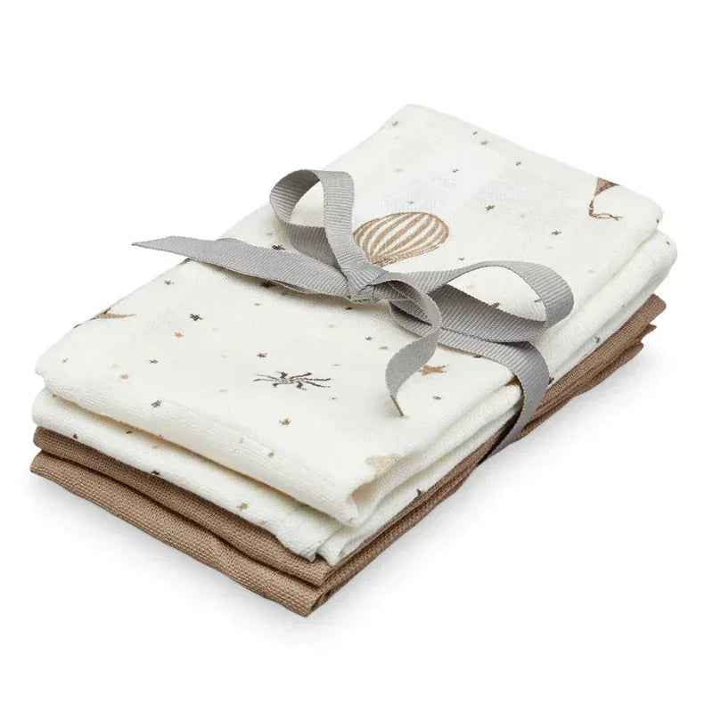 CamCam® Musling Cloth 30x30 GOTS Mix Dreamland, Camel 4pack - Image 2