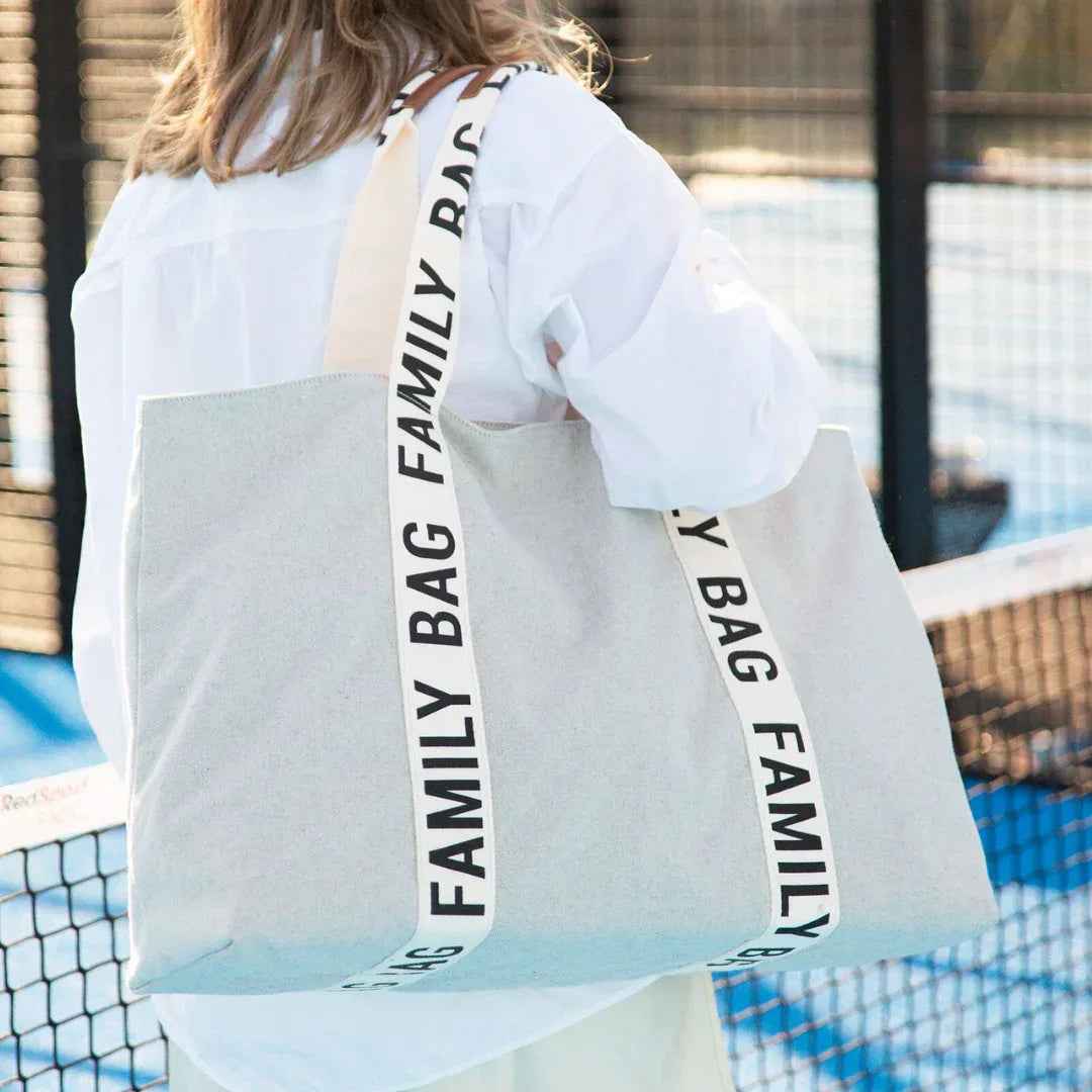 Childhome® Family Bag Nursery Bag Signature Canvas Off White - Image 6