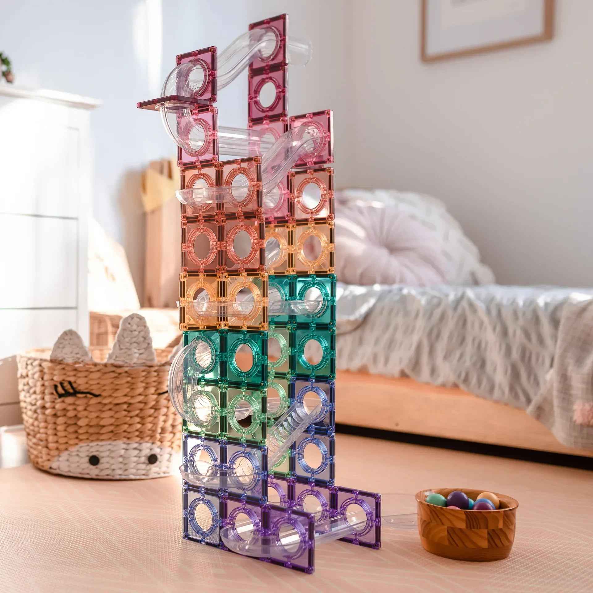 Connetix® Magnetic Tiles Pastel Ball Run Pack 106 pcs. - Image 4