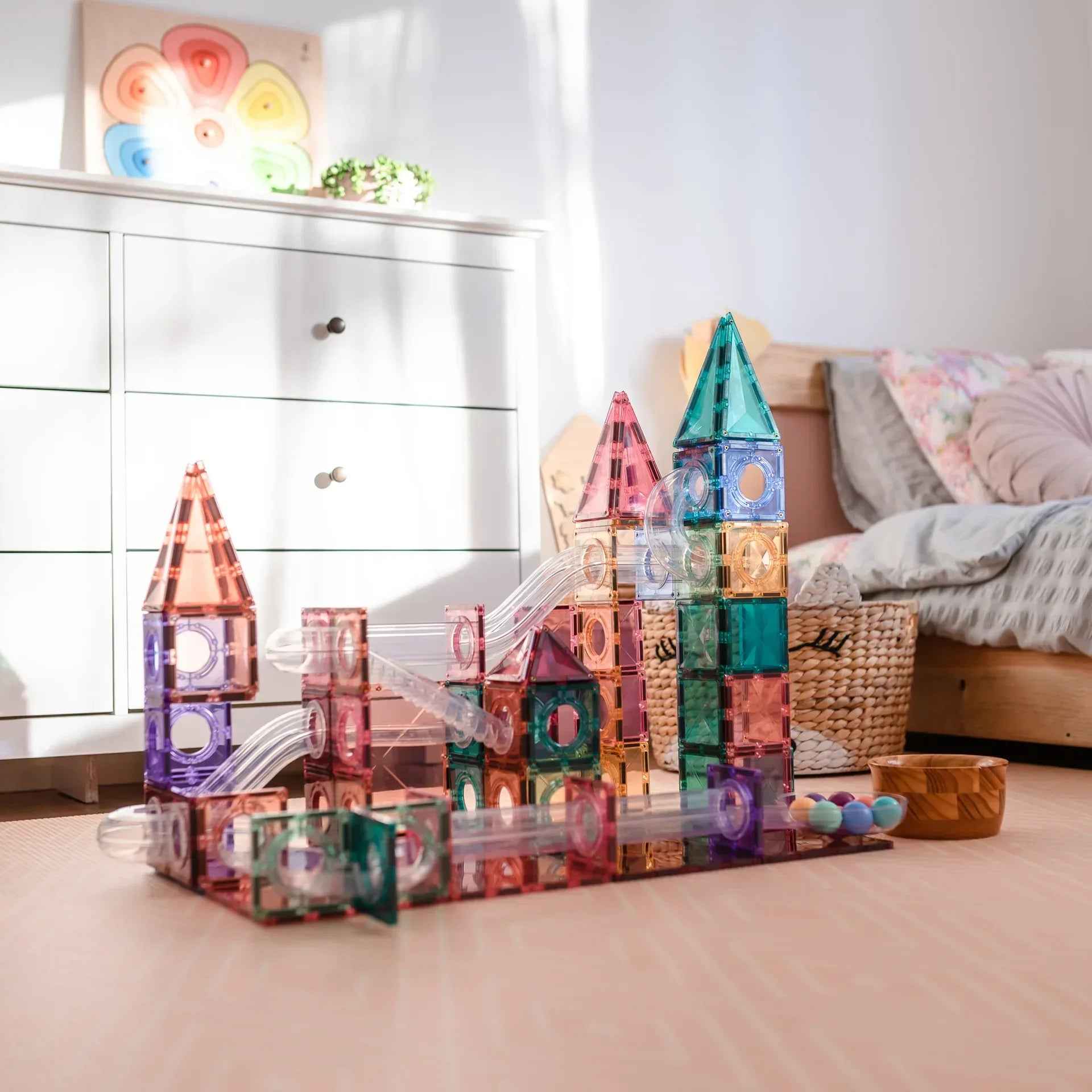 Connetix® Magnetic Tiles Pastel Ball Run Pack 106 pcs. - Image 7