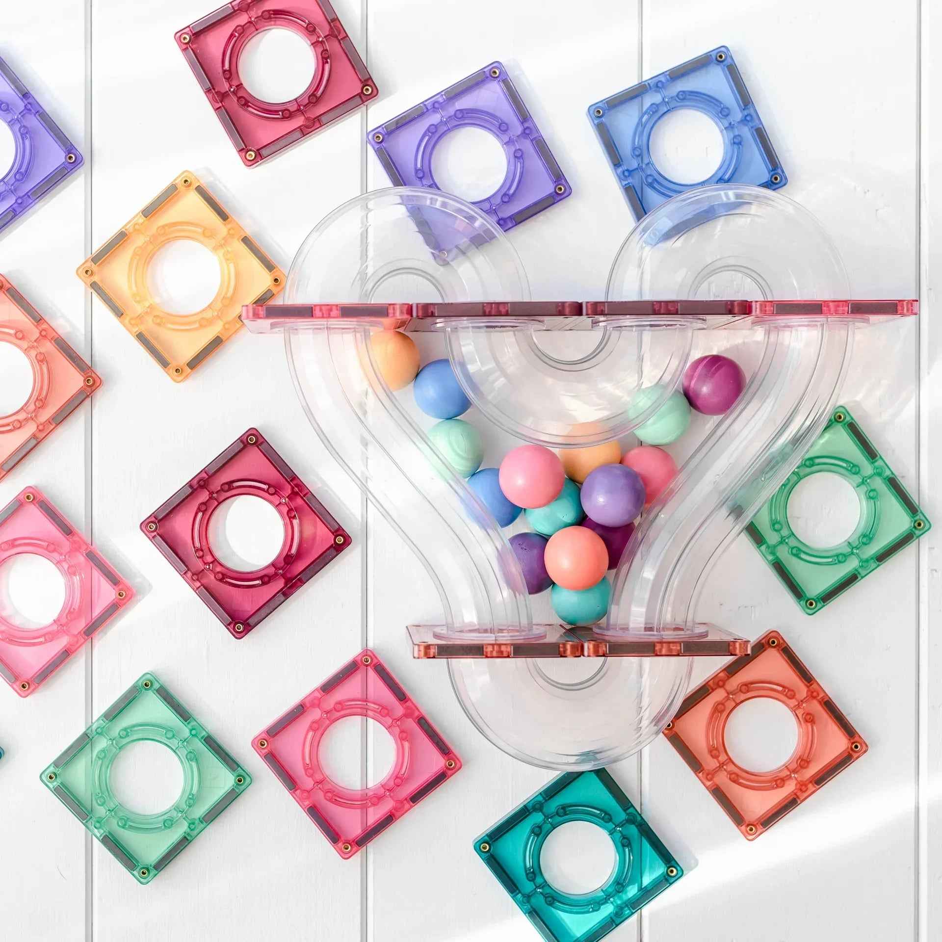 Connetix® Magnetic Tiles Pastel Ball Run Pack 106 pcs. - Image 8
