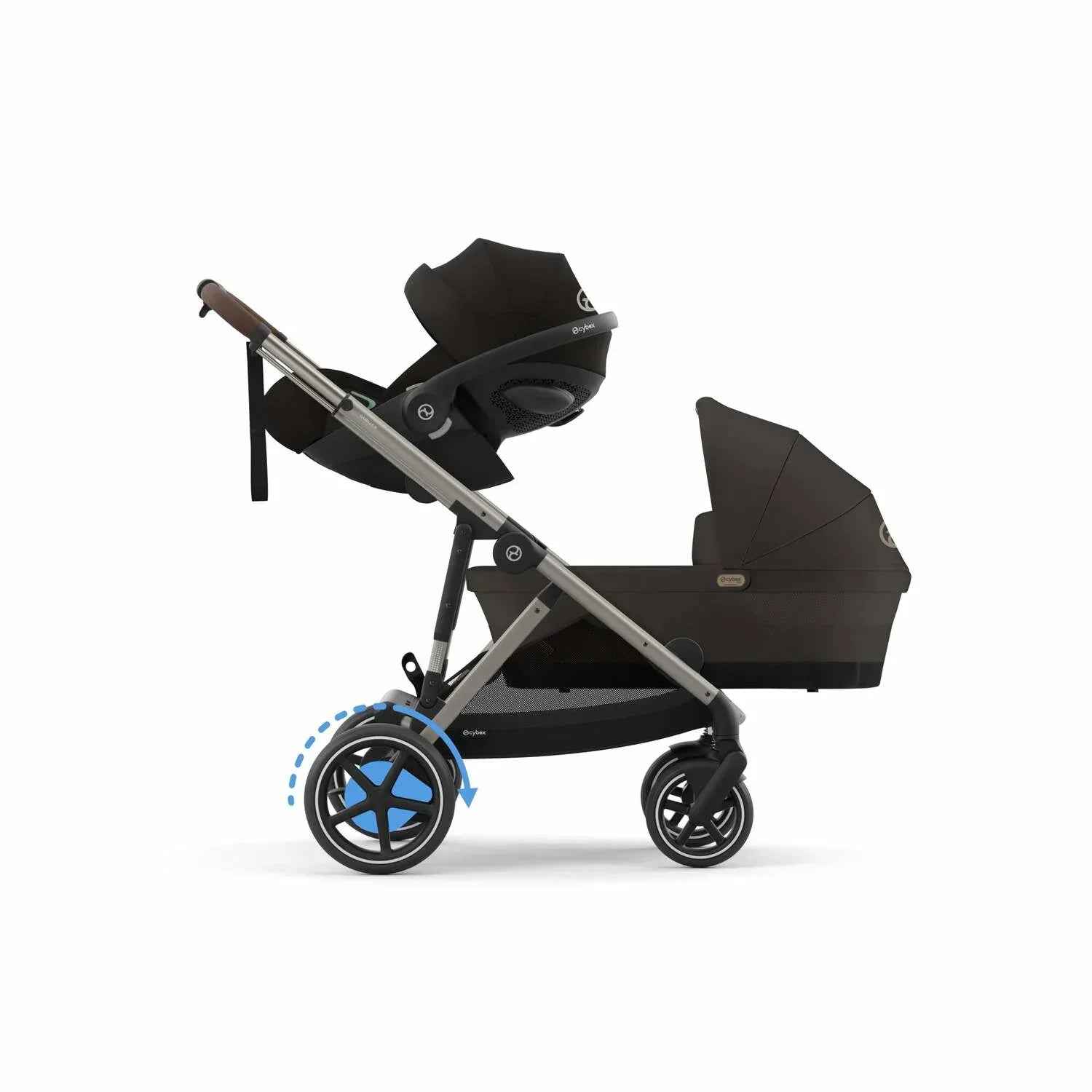 Cybex® Baby Stroller e-Gazelle™ S Chocolate Brown (Taupe Frame) - Image 5