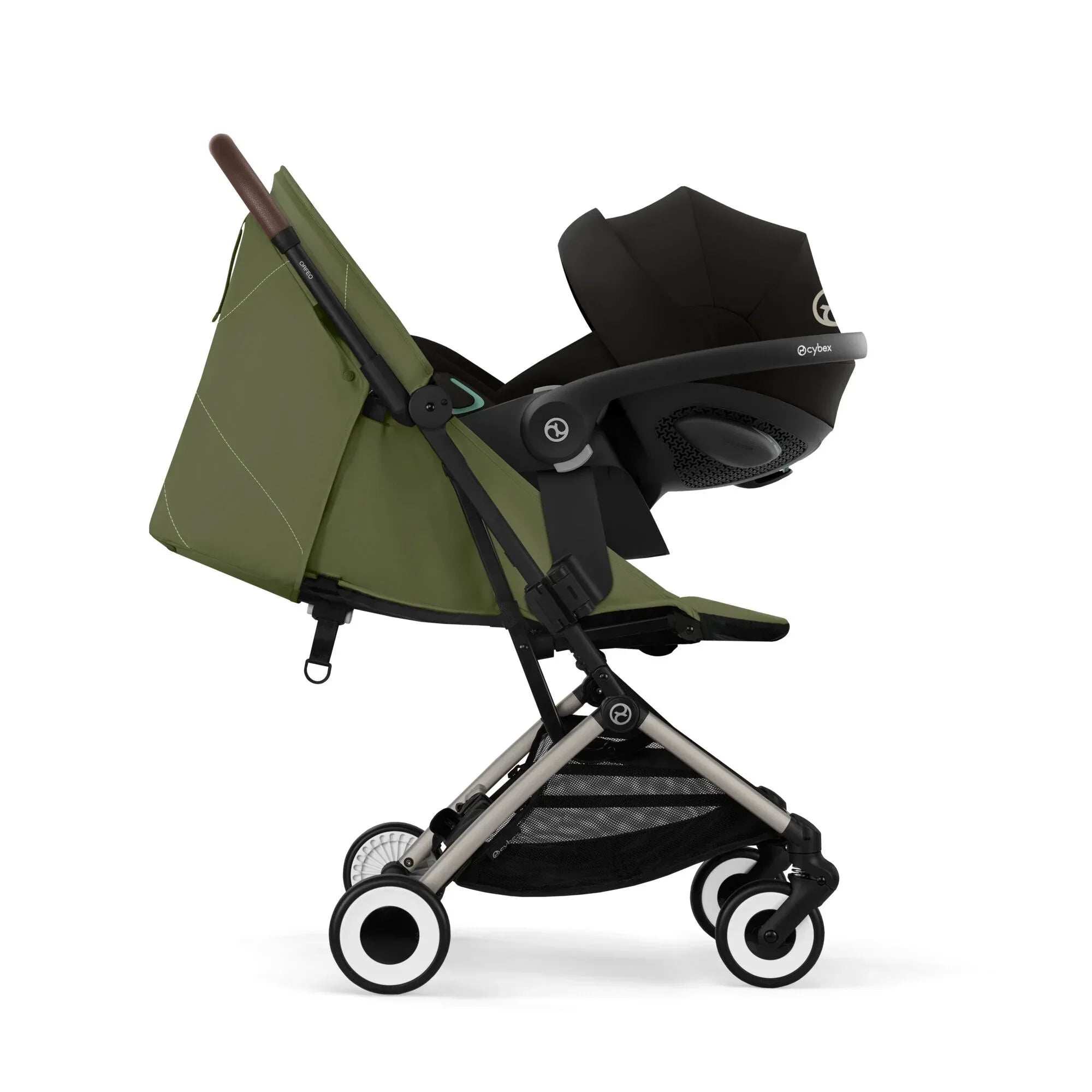 Cybex® Buggy Stroller Orfeo (0-22kg) Moss Green (Taupe Frame) - Image 4