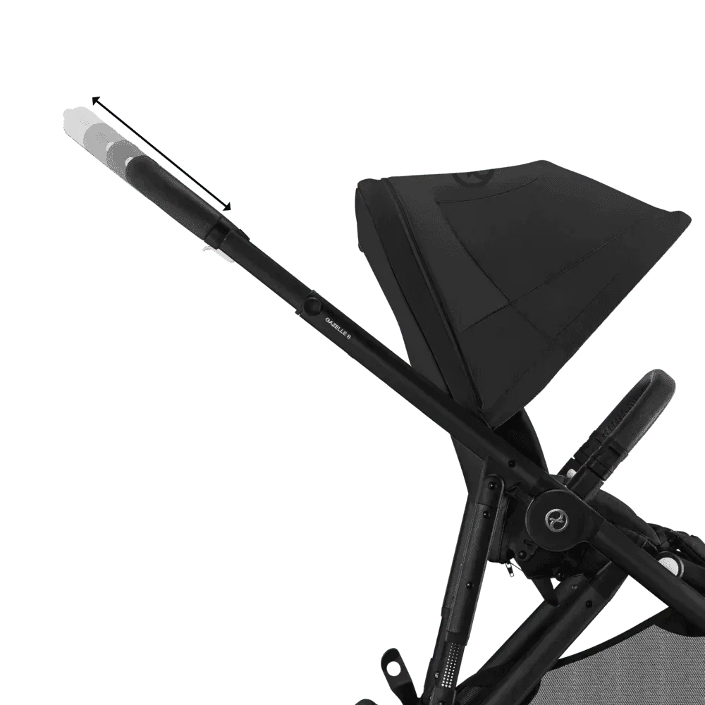 Cybex® Gazelle™ S 2-in-1 Stroller with Carry Cot Moon Black - Image 17