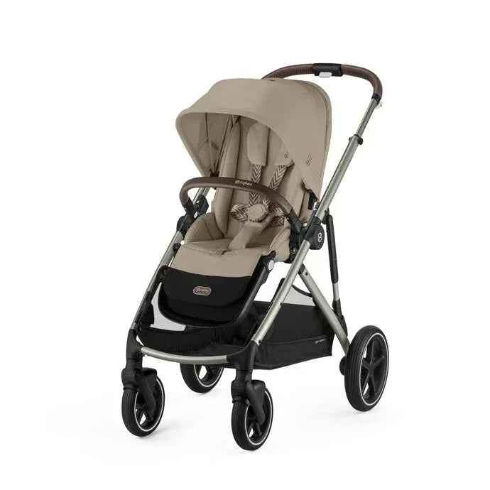 Cybex® Gazelle S 4-in-1 Stroller Set + Aton B2 Car Seat + Base One Isofix Almond Beige - Image 15