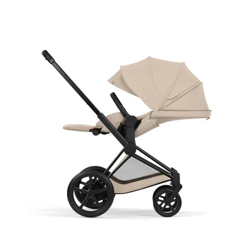 Cybex Platinum® e-Priam™ 2-in-1 Stroller with Foldable Carry Cot Comfort Cozy Beige | Matt Black - Image 8