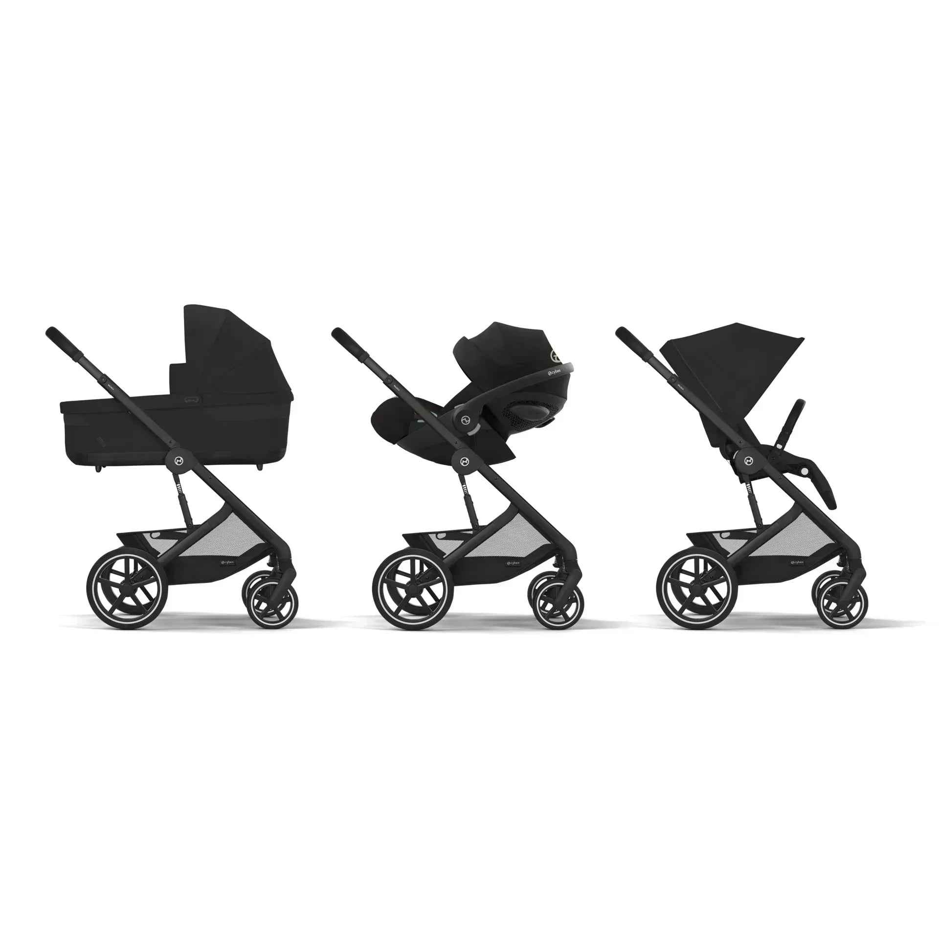 Cybex® 4in1 Stroller Balios S Lux + Carry Cot + Cloud G Car Seat + Base G Moon Black - Image 3