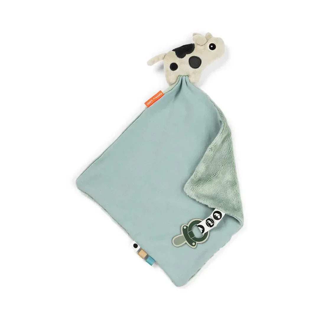 Done by Deer® Comfort Blanket with Pacifier Clip Dotti Blue - Image 2
