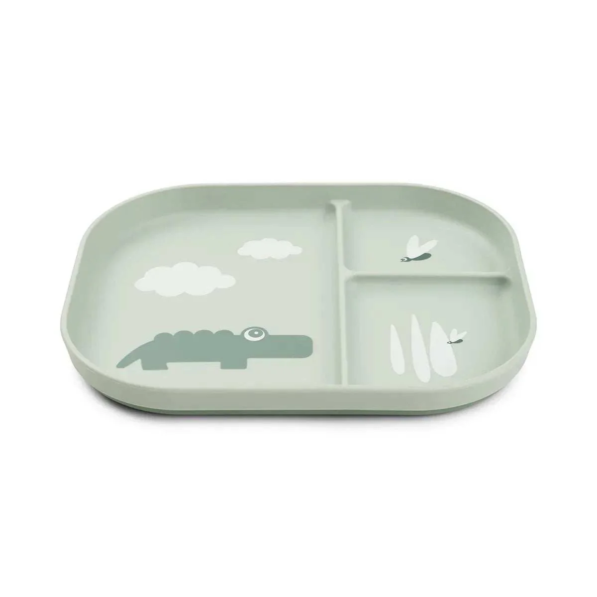 Done by Deer® Foodie compartment plate Croco Green - Image 2