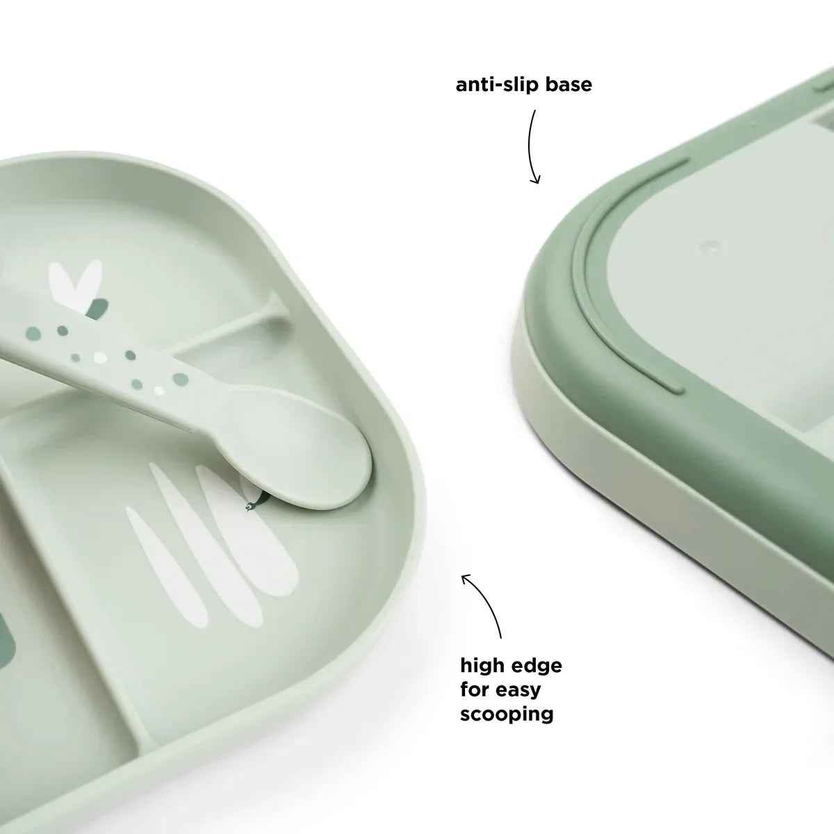 Done by Deer® Foodie compartment plate Croco Green - Image 3