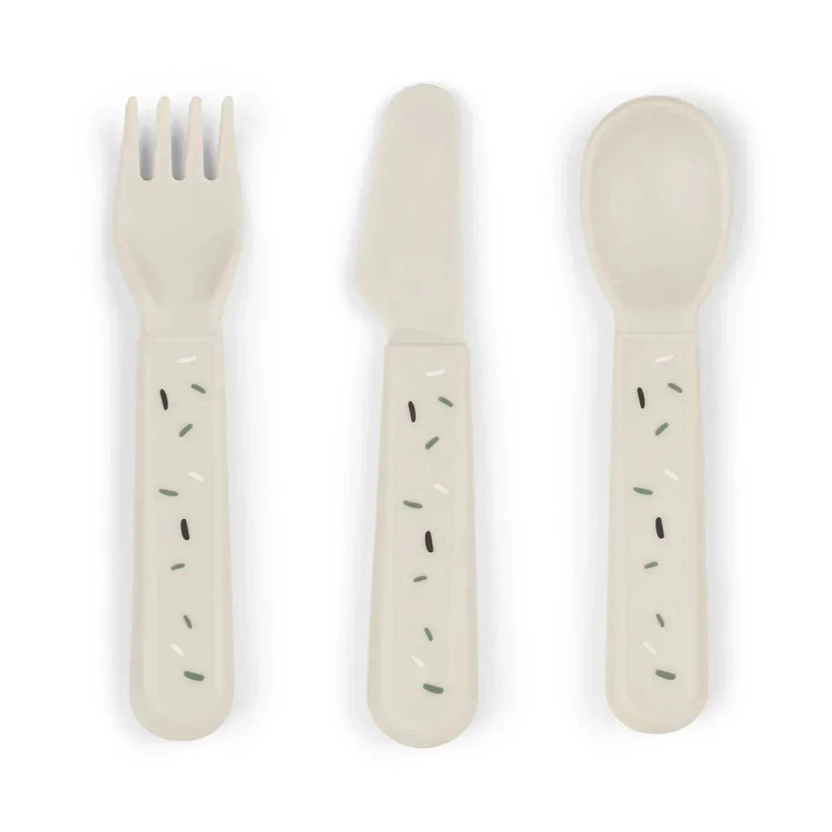 Done by Deer® Foodie cutlery set Happy Dots Sand