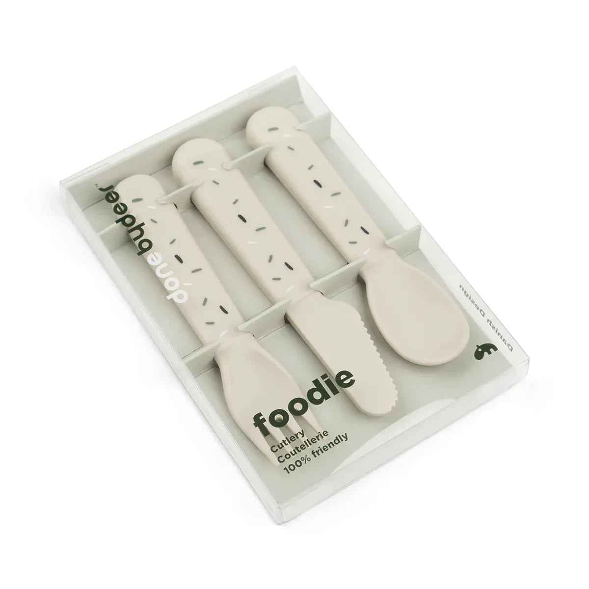 Done by Deer® Foodie cutlery set Happy Dots Sand - Image 2