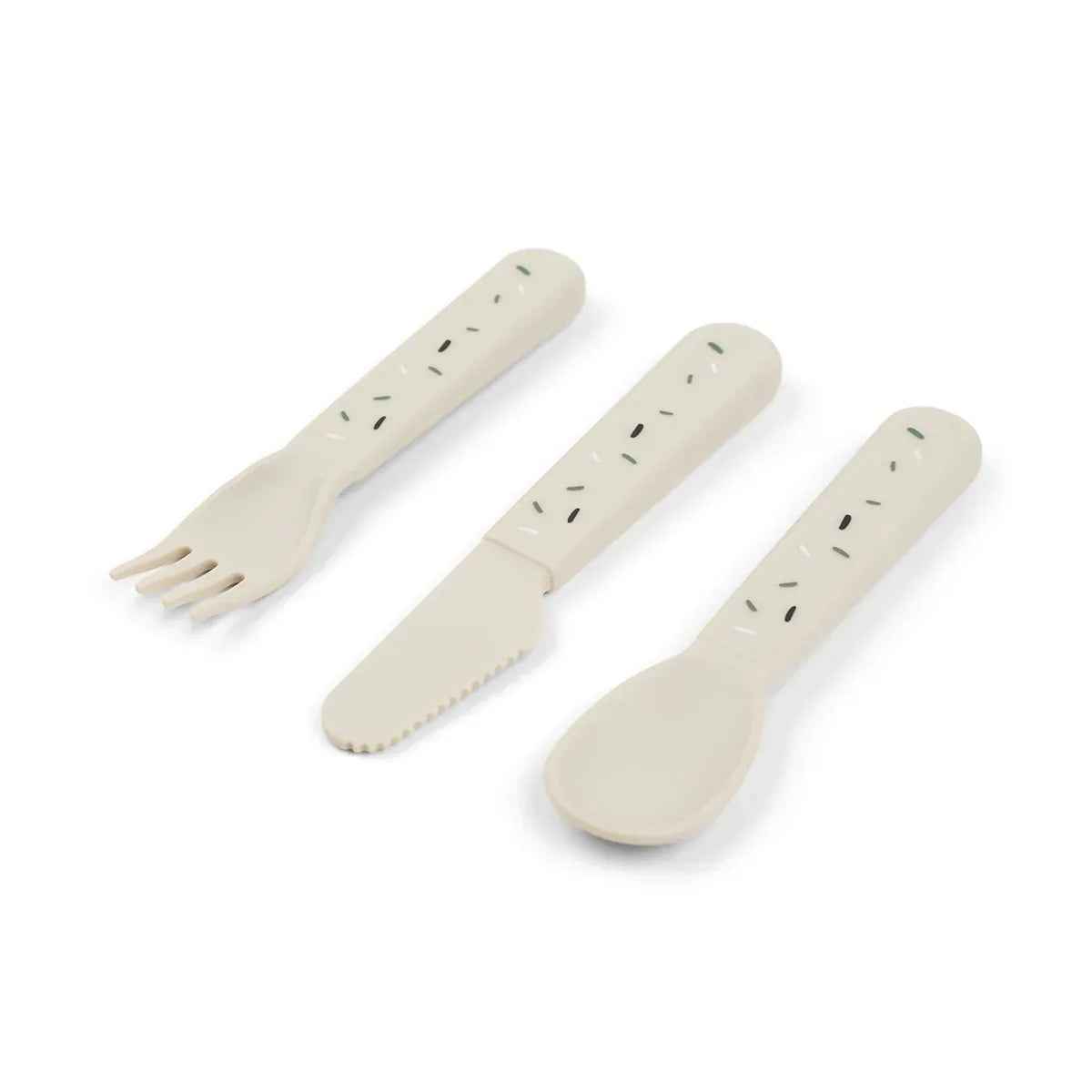 Done by Deer® Foodie cutlery set Happy Dots Sand - Image 3