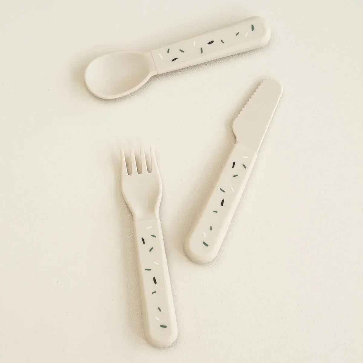 Done by Deer® Foodie cutlery set Happy Dots Sand - Image 5