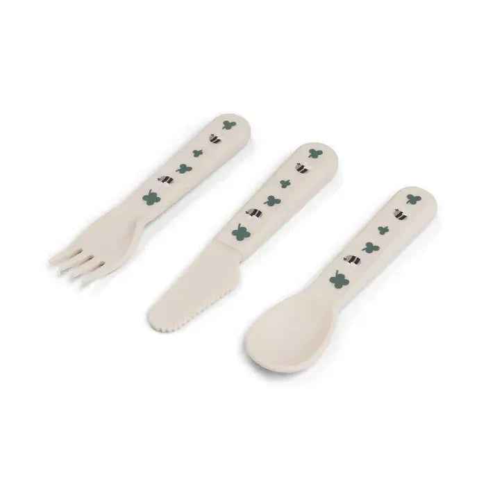 Done by Deer® Foodie cutlery set Tiny farm Sand - Image 6
