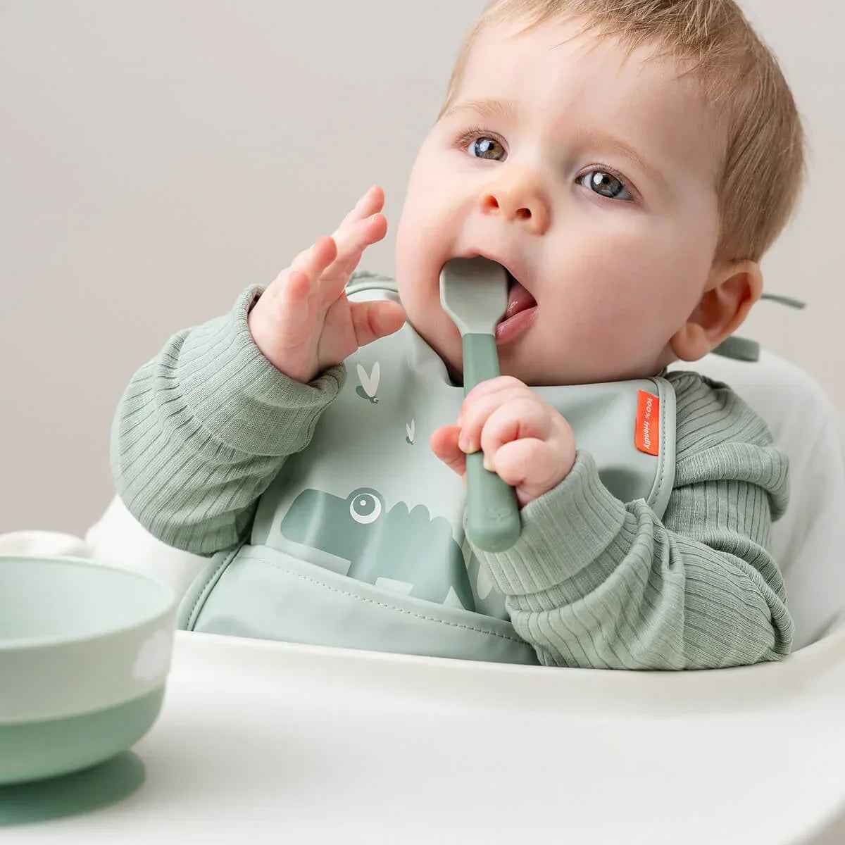 Done by Deer® Foodie Easy-grip Baby Spoon 3-pack Blue - Image 6