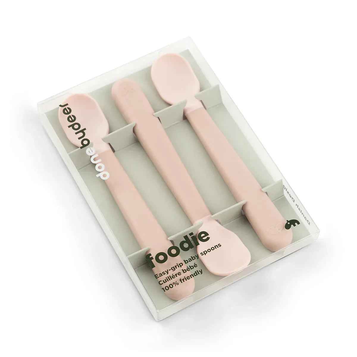 Done by Deer® Foodie Easy-grip Baby Spoon 3-pack Powder - Image 2