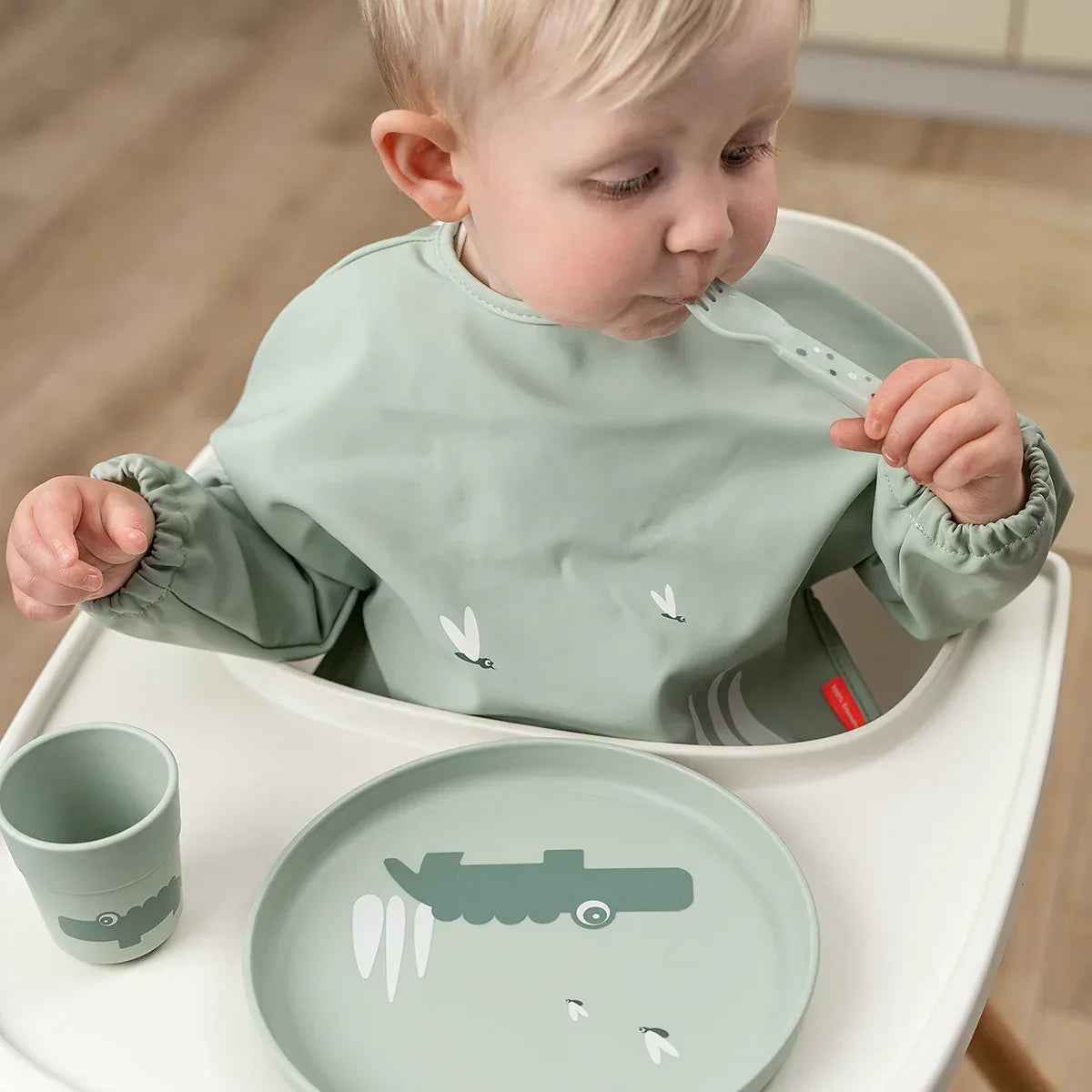 Done by Deer® Foodie Plate Croco Green - Image 4