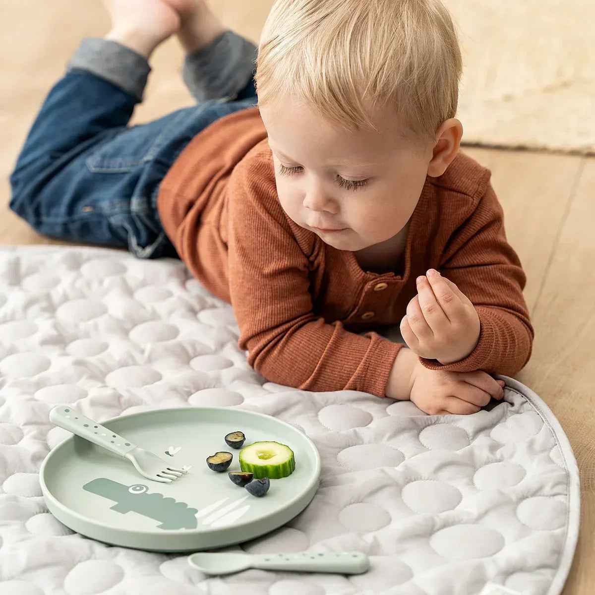 Done by Deer® Foodie Plate Croco Green - Image 6
