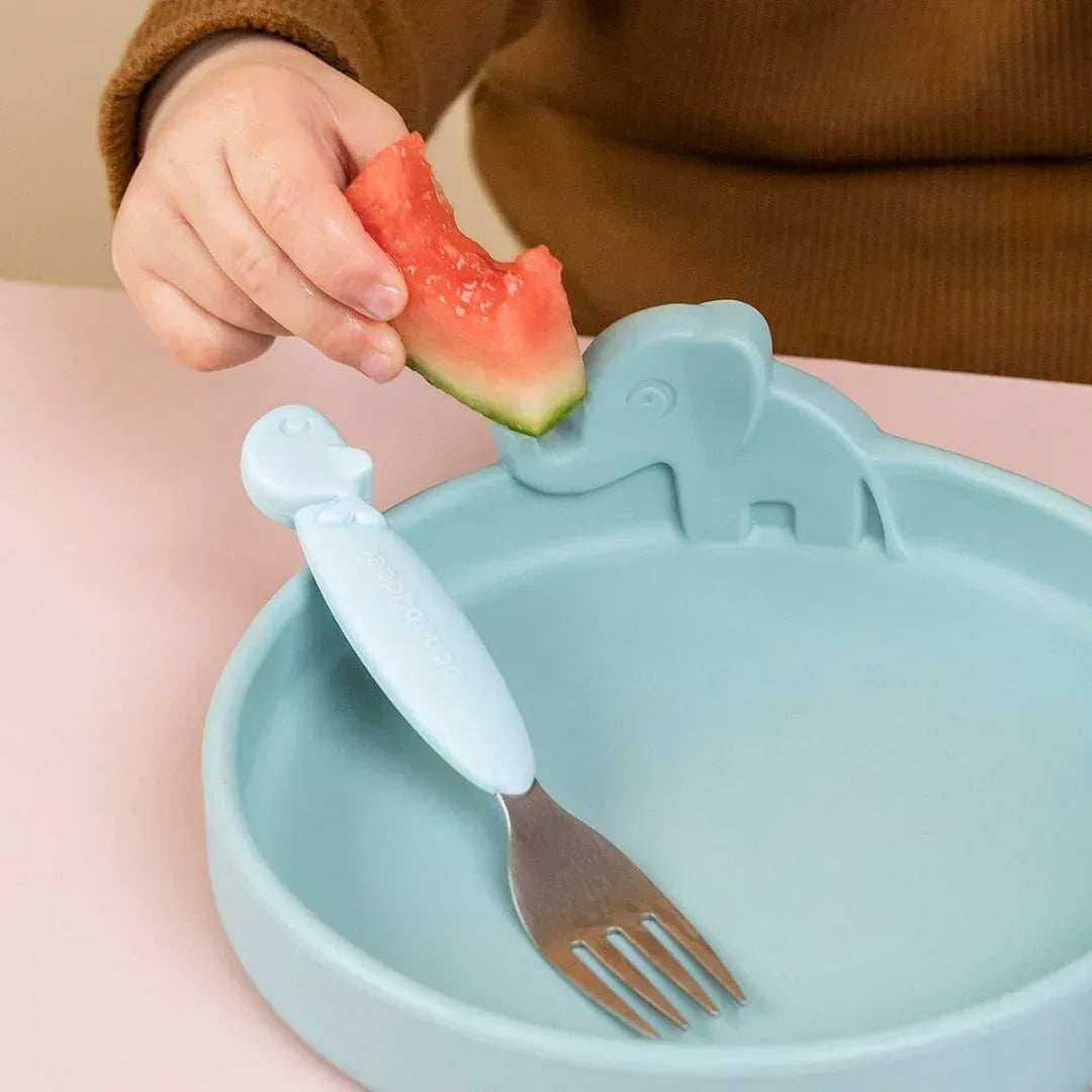 Done by Deer® Feeding Set Peekaboo Blue  - Image 2