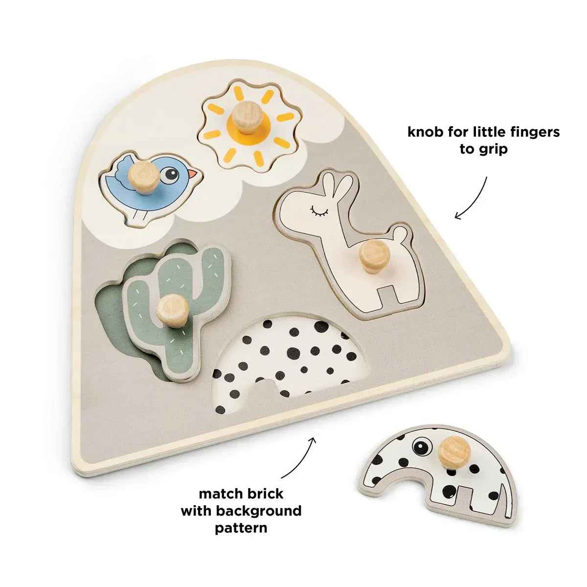 Done by Deer® Peg puzzle Lalee Sand - Image 2