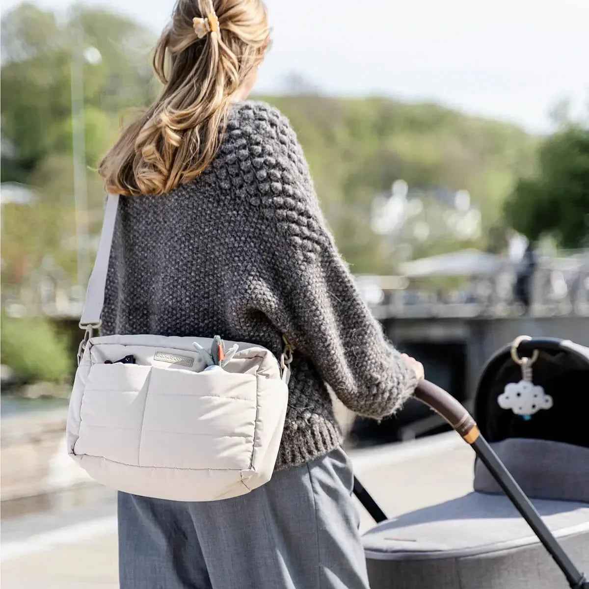 Done by Deer® Quilted stroller bag Sand - Image 8