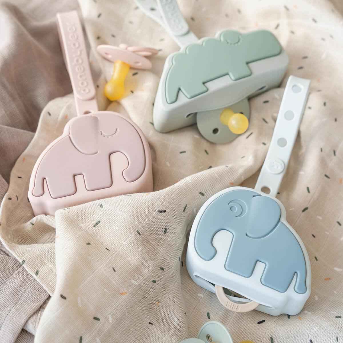 Done by Deer® Silicone pacifier pouch Croco Green - Image 6