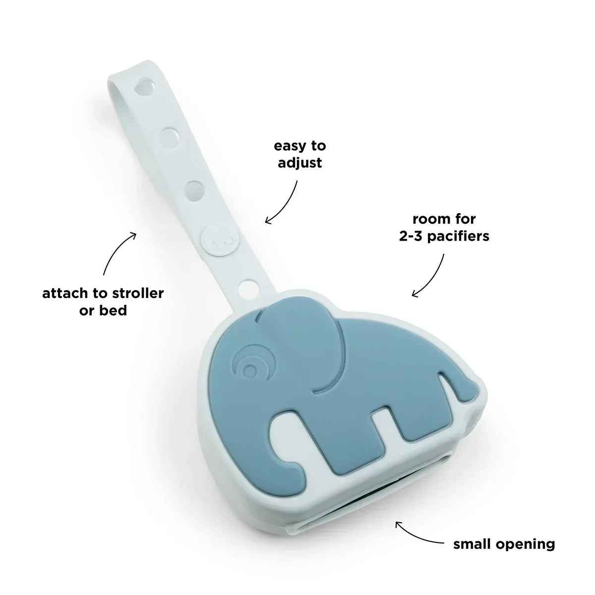 Done by Deer® Silicone pacifier pouch Elphee Blue - Image 3