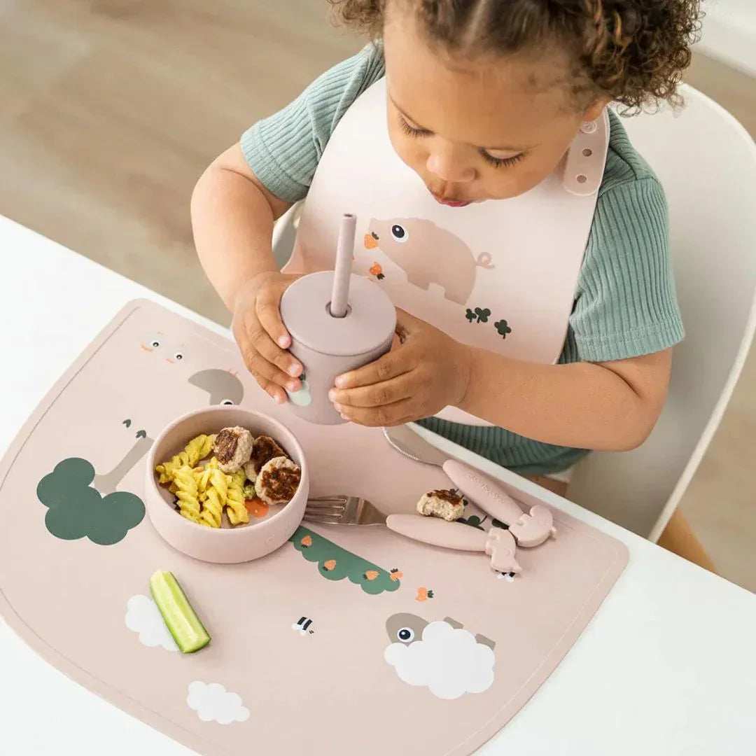 Done by Deer® Silicone Placemat Tiny Farm Powder - Image 5