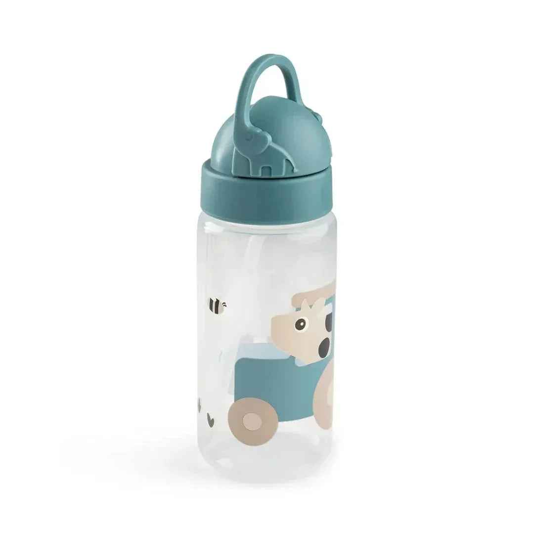 Done by Deer® Straw Bottle Tiny Farm Blue 350 ml