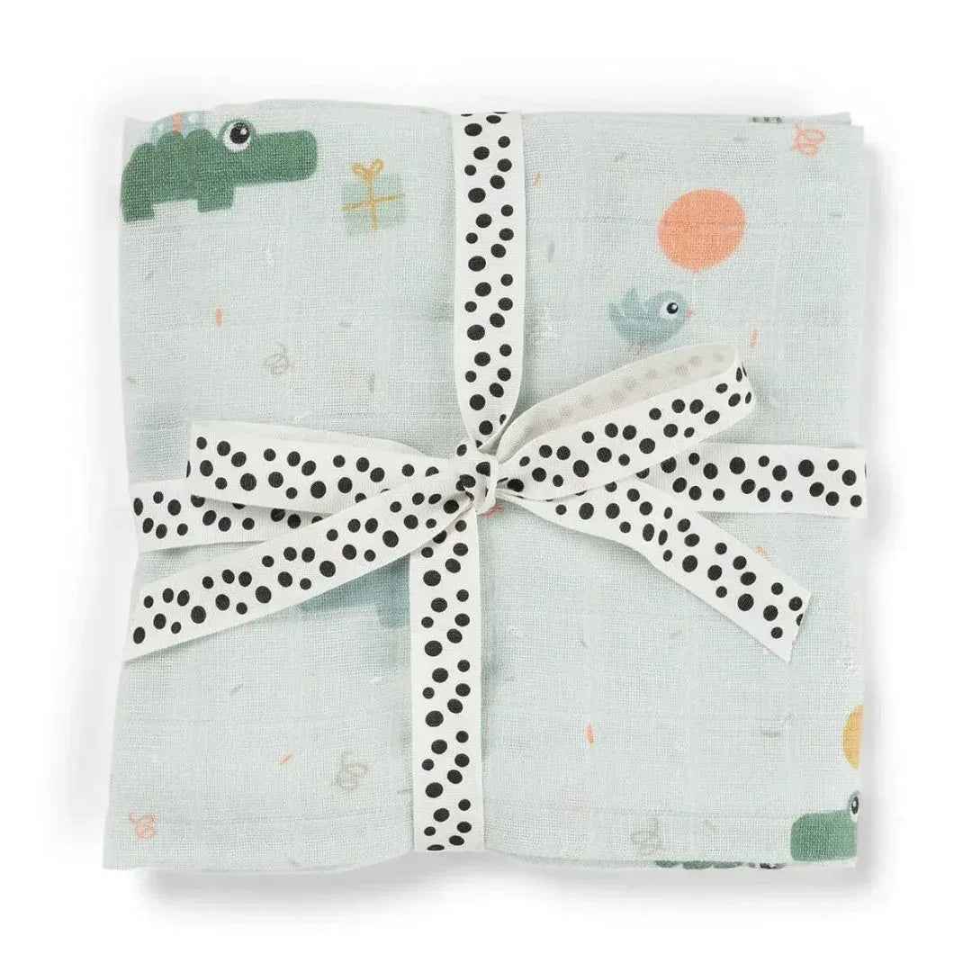 Done by Deer® Swaddle Blanket Celebration Blue 120x120