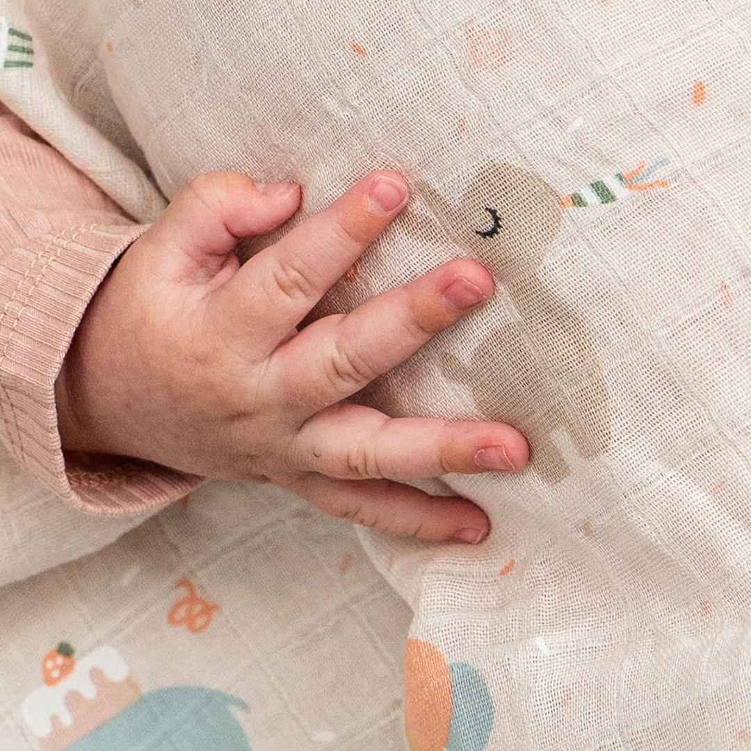 Done by Deer® Swaddle Blanket Celebration Powder 120x120 - Image 3