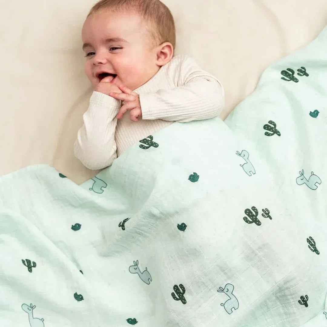 Done by Deer® Swaddle Blanket Lalee Blue 120x120 - Image 2