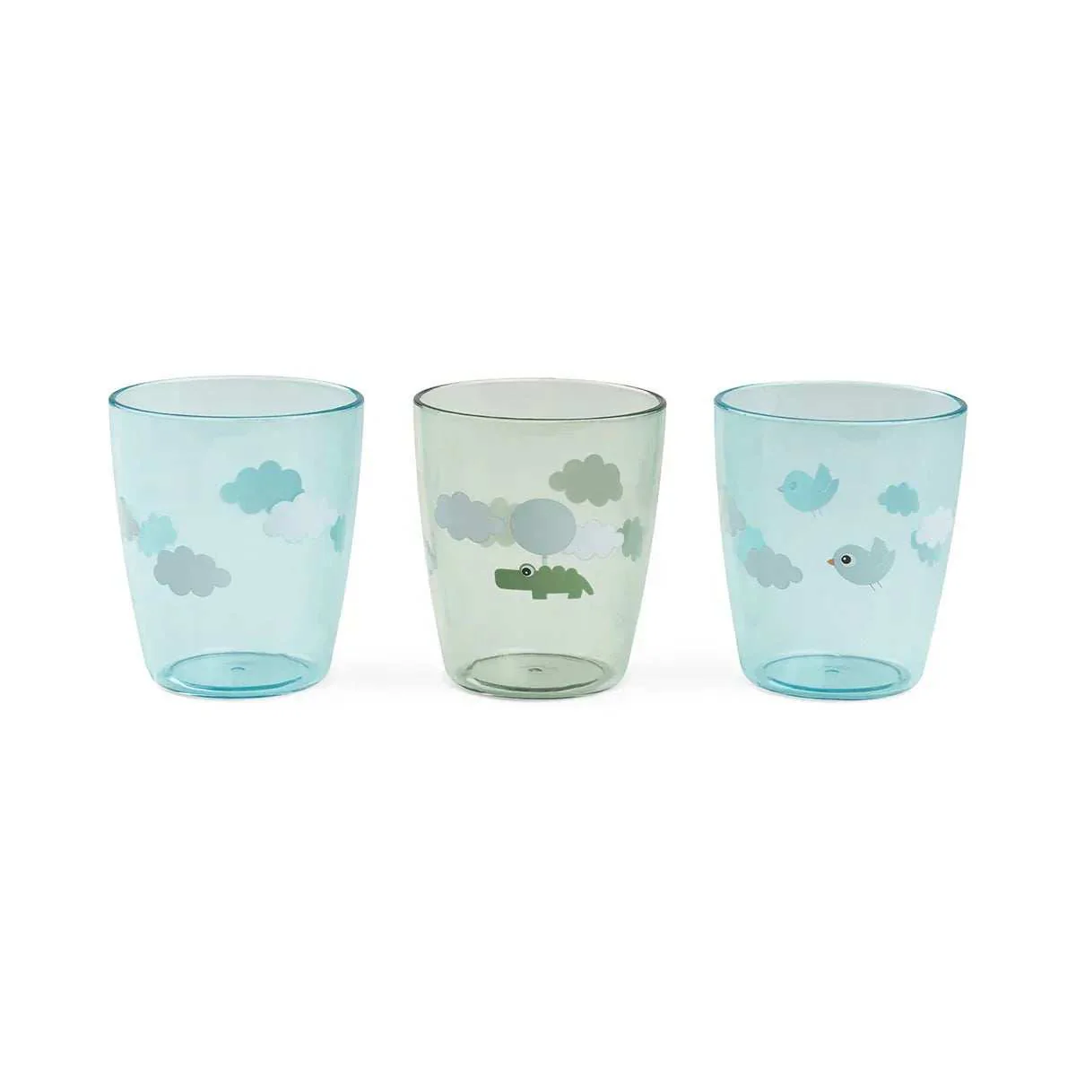Done by Deer® Yummy mini glass 3 pcs Happy Clouds Green - Image 2