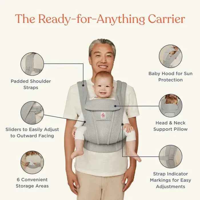Ergobaby® Baby Carrier Omni Deluxe Mesh Soft Olive - Image 7