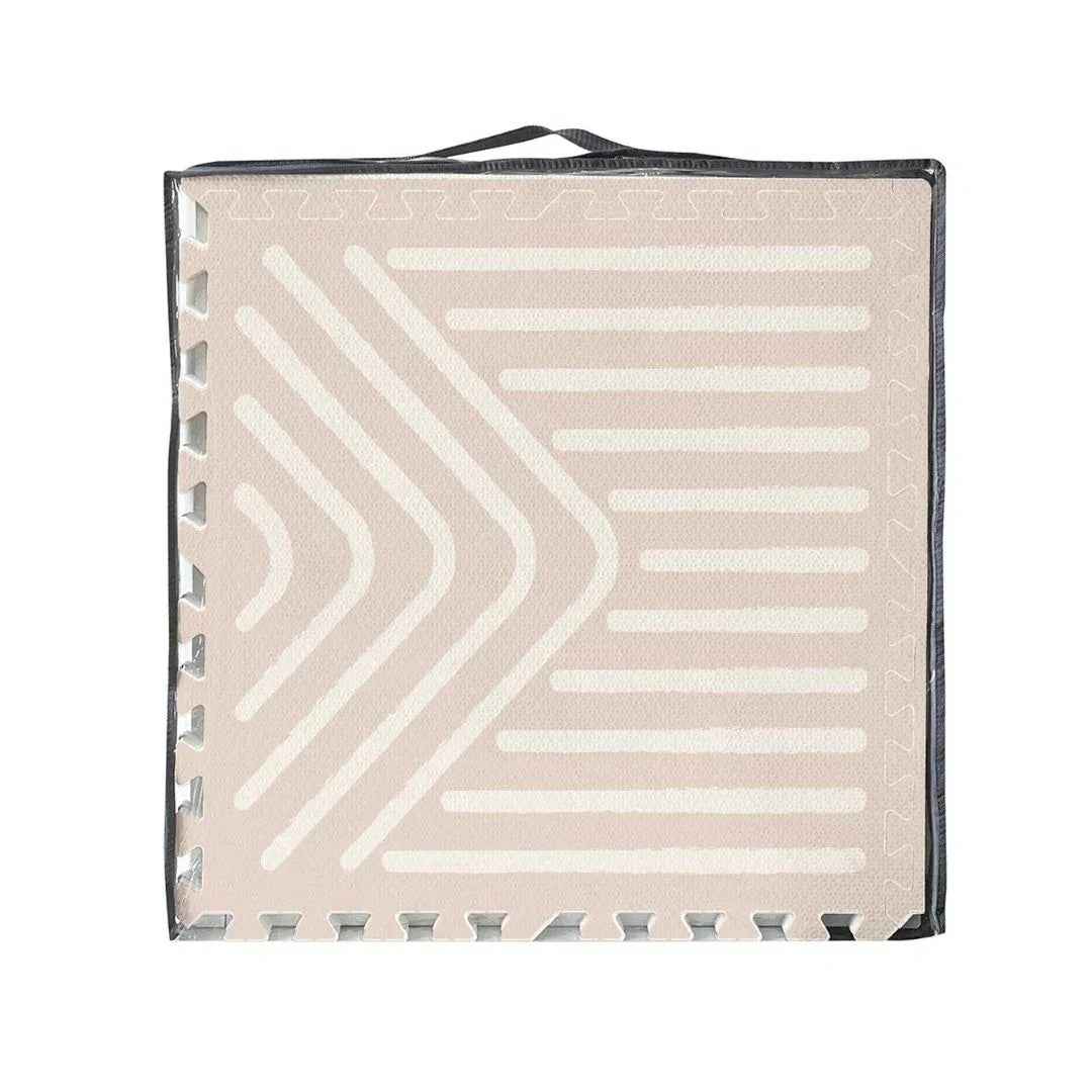 Evibell® Puzzle Playmat 120x180 Lines Cream Tan - Image 3
