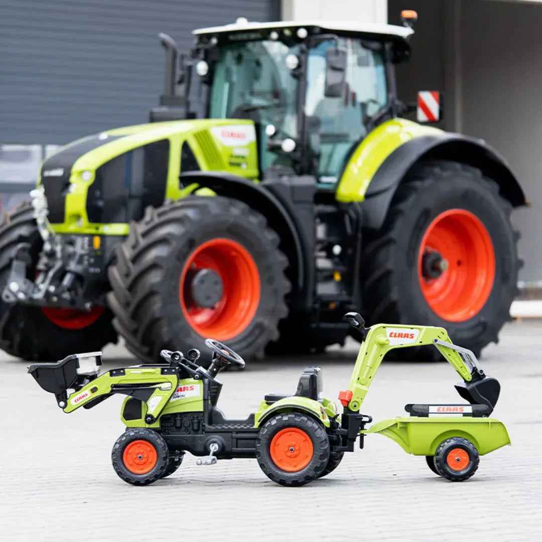 Falk® Claas Pedal Backhoe with Trailer and Front Loader - Image 6