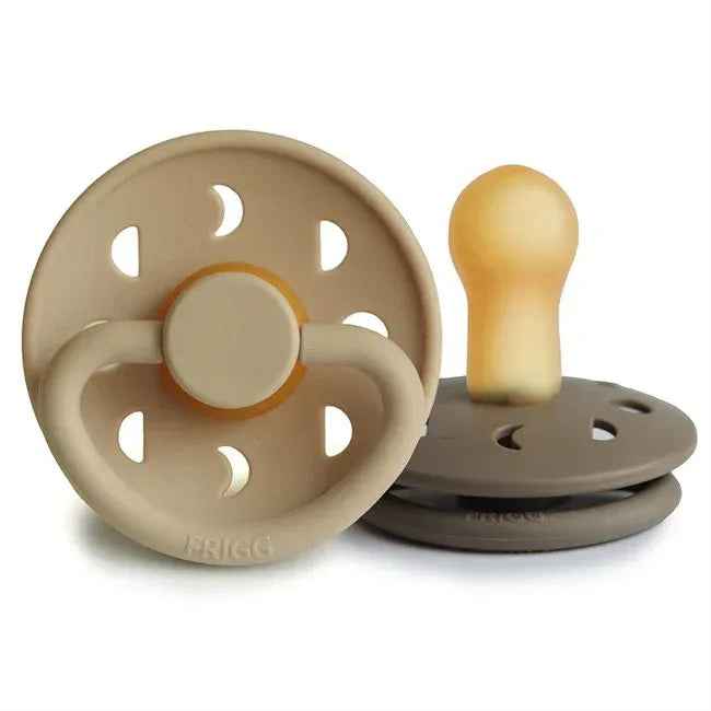 Frigg® Moon Phase Latex Pacifiers Croissant/Portobello - Image 2
