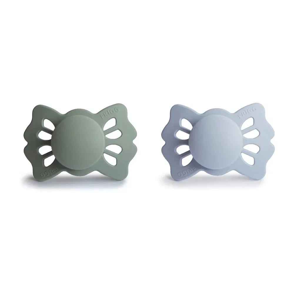 Frigg® Symmetrical Silicone Pacifiers Lucky Sage/Powder Blue (0-6m) - Image 3