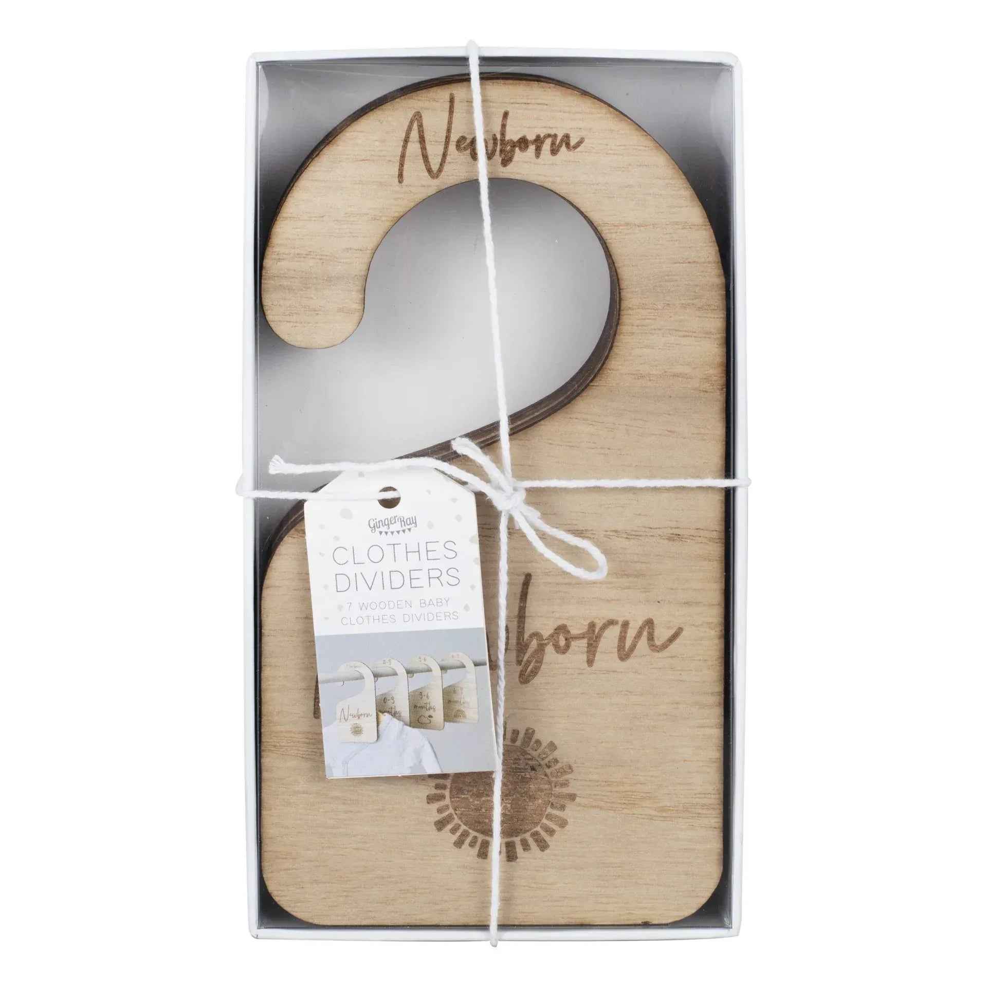 Ginger Ray® Wooden Hangers for organizing baby clothes Baby  - Image 2