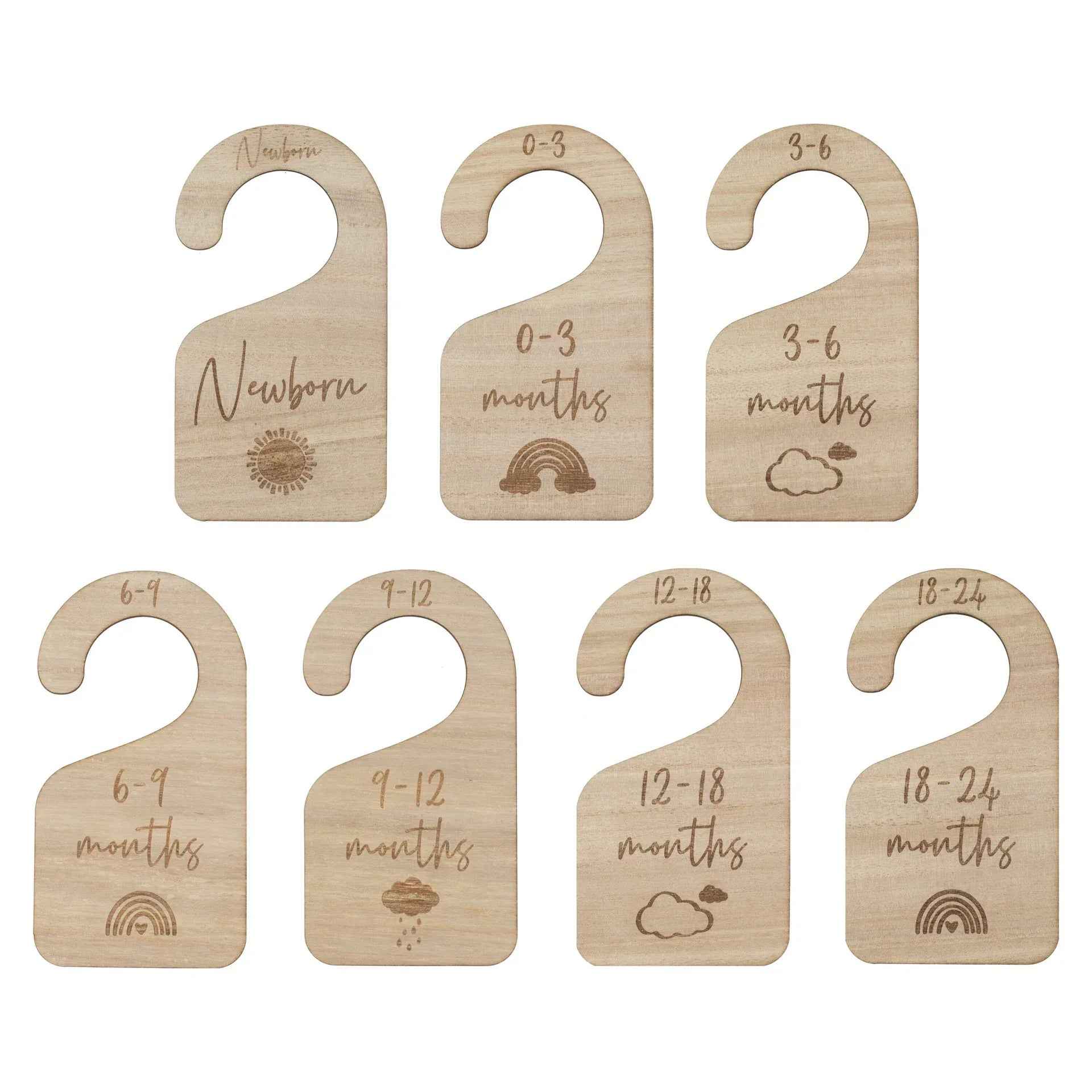 Ginger Ray® Wooden Hangers for organizing baby clothes Baby  - Image 3