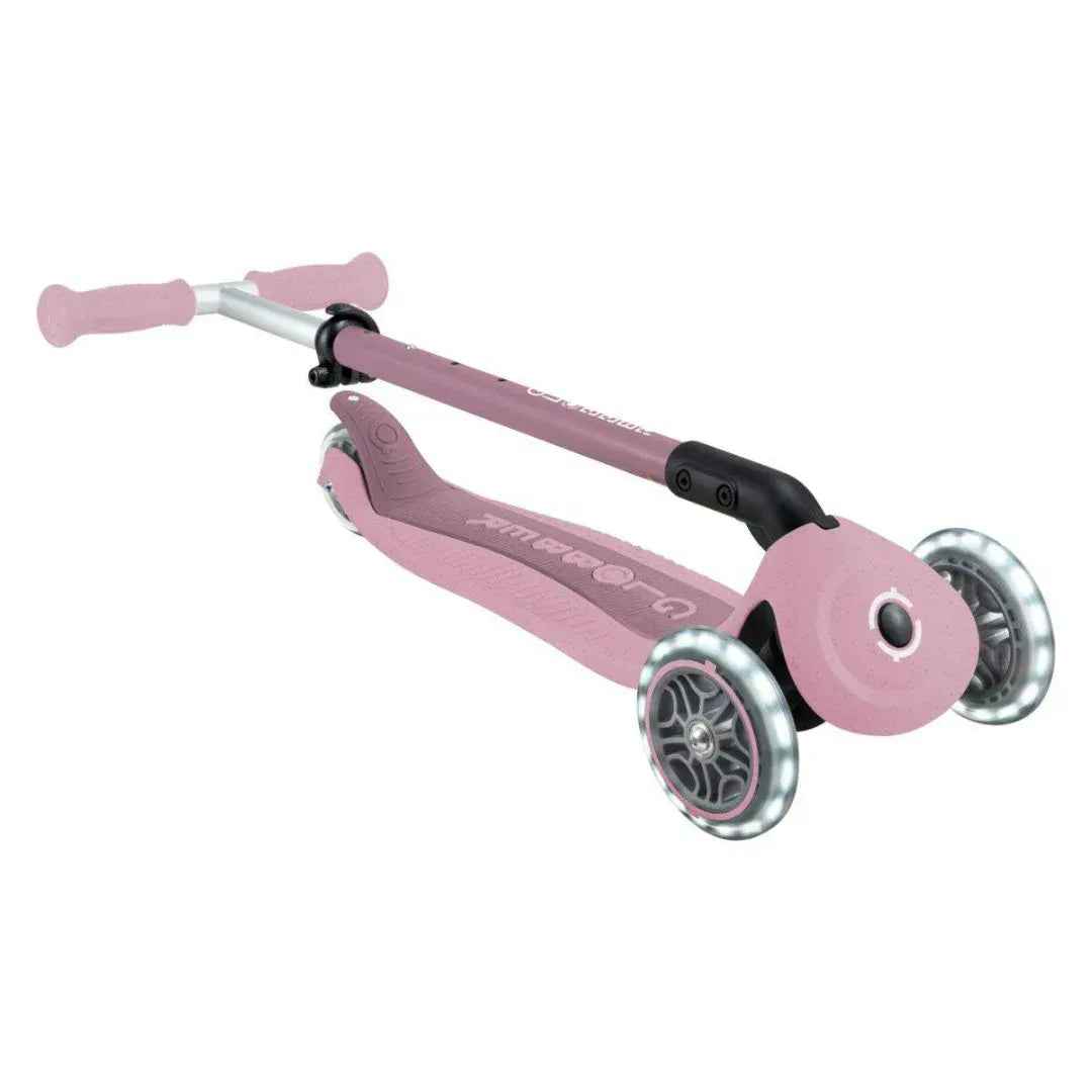 Globber® GO UP Active ECO Foldable Scooter with Light-Up Wheels Berry - Image 13