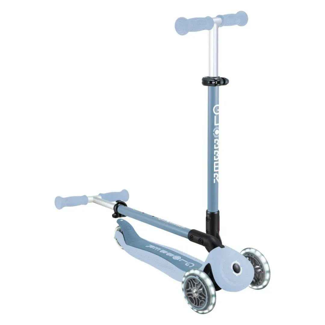 Globber® GO UP  Active ECO Foldable Scooter with Light-Up Wheels Blueberry - Image 12
