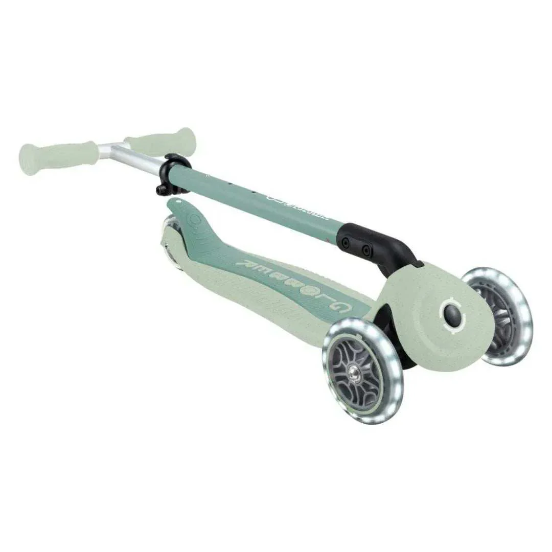 Globber® GO UP Active ECO Foldable Scooter with Light-Up Wheels Pistachio - Image 11