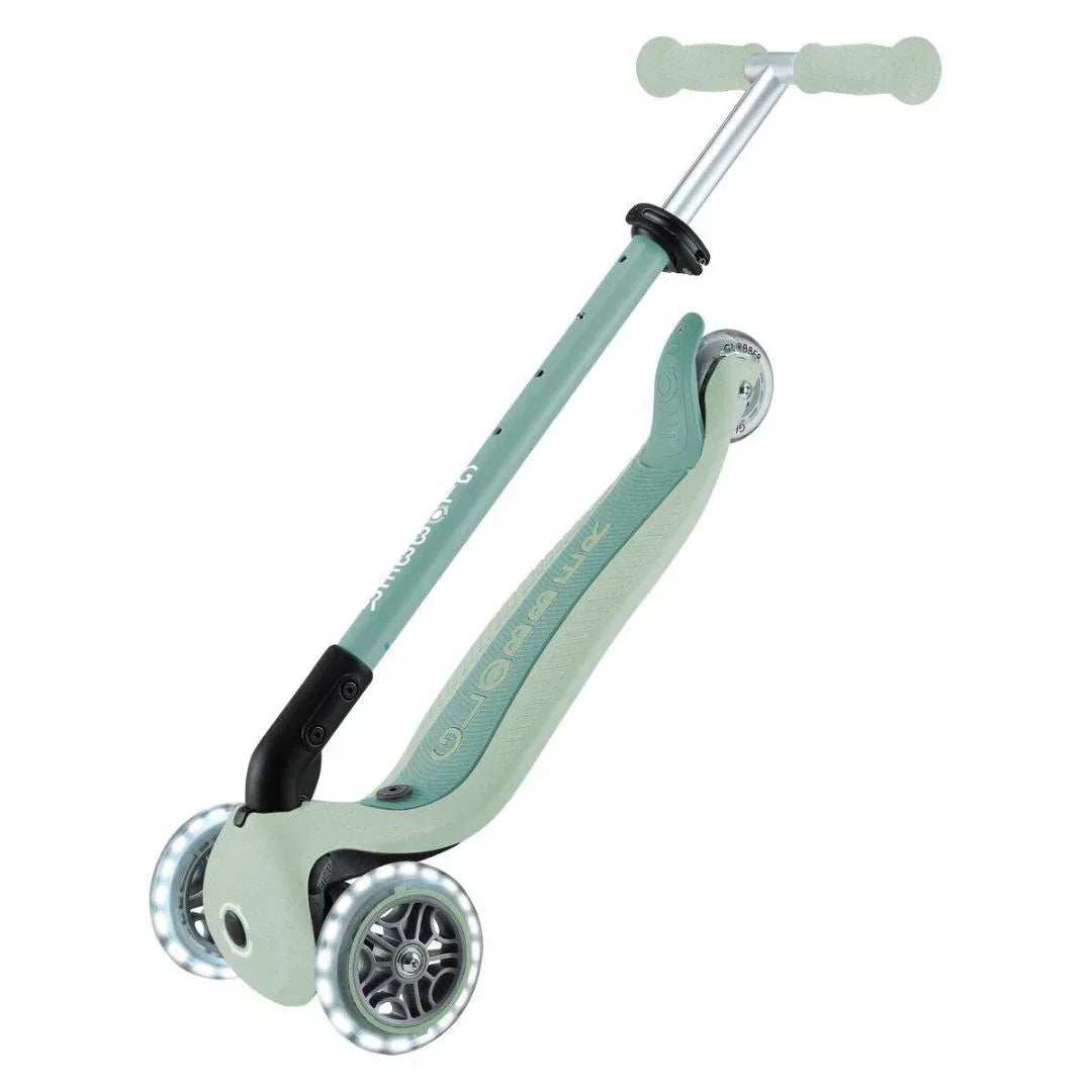 Globber® GO UP Active ECO Foldable Scooter with Light-Up Wheels Pistachio - Image 15
