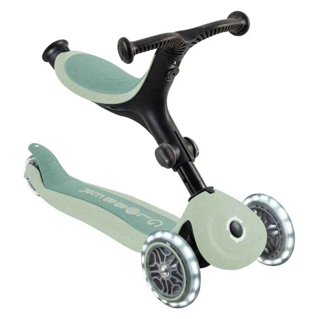 Globber® GO UP Active ECO Foldable Scooter with Light-Up Wheels Pistachio - Image 8