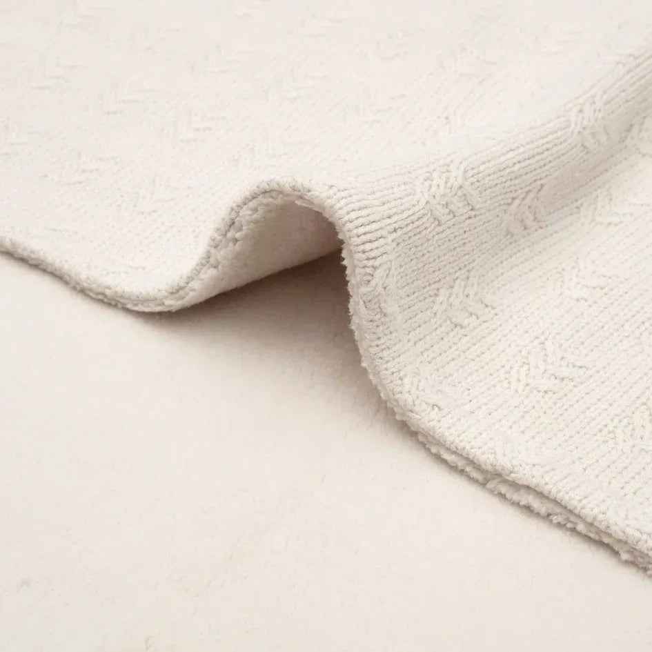Jollein® Crib Blanket Grain Knit Oatmeal/Velvet 100x150 - Image 2