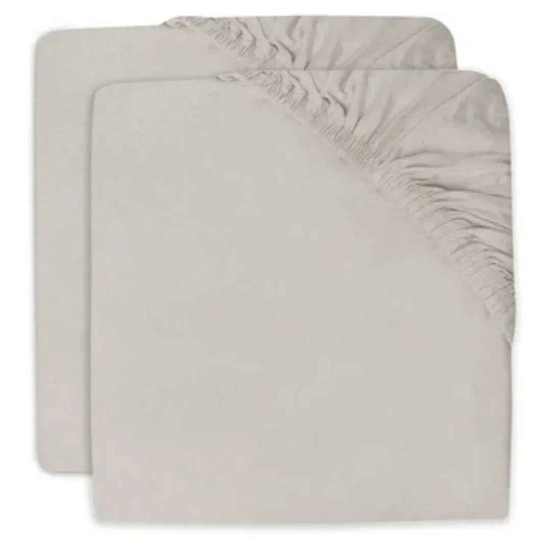 Jollein® Fitted Sheet Jersey 40/50x80/90 Nougat 2 Pack