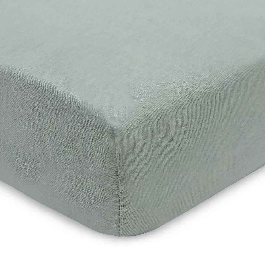 Jollein® Fitted Sheet Jersey 40/50x80/90 Sea Green/Biscuit 2 Pack - Image 4