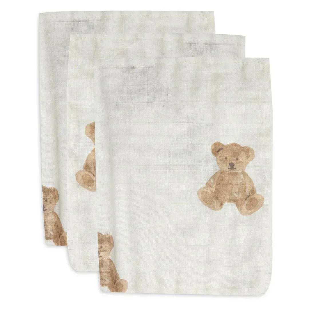 Jollein® Muslin Cloth Set (3 pcs) Teddy Bear 31x31 cm